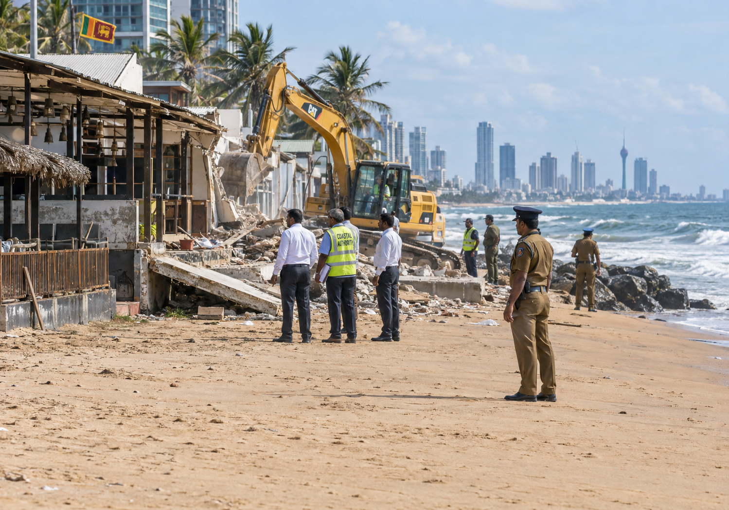 Wellawatte illegal structures along the Colombo coastline facing government enforcement action