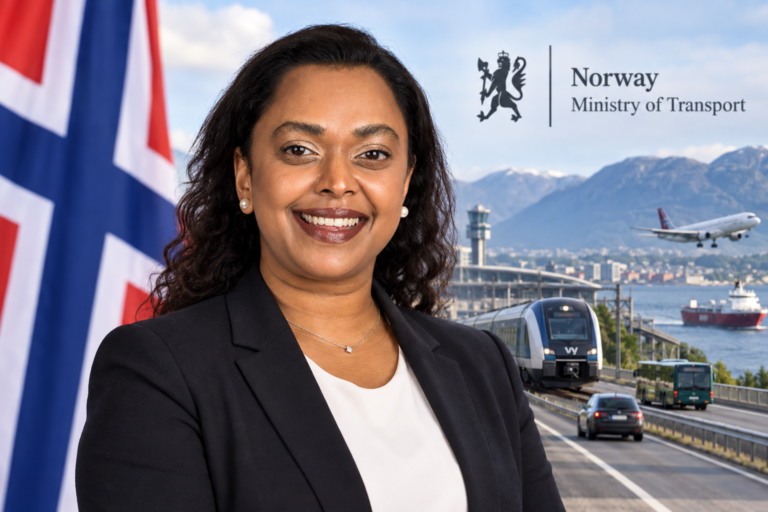 Kamzy Gunaratnam after being appointed Norway’s new transport minister