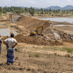 Palekanda Tank project site in Moneragala amid investigation into stalled construction and alleged illicit excavation