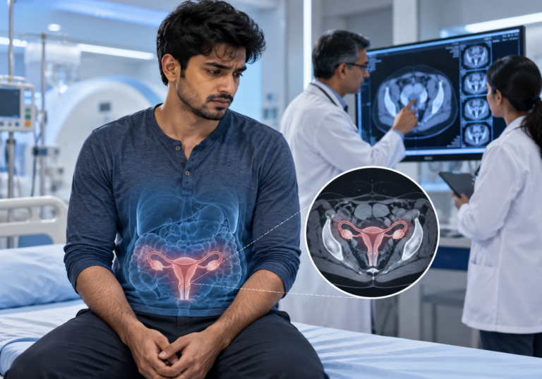 Persistent Müllerian Duct Syndrome case involving a 24-year-old man treated at a hospital in New Delhi, India