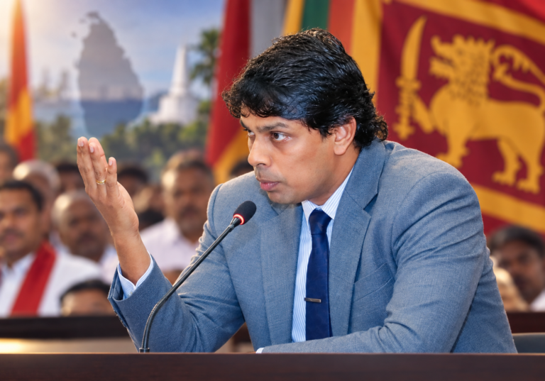Ramanathan Archchuna addressing a political rally in Sri Lanka