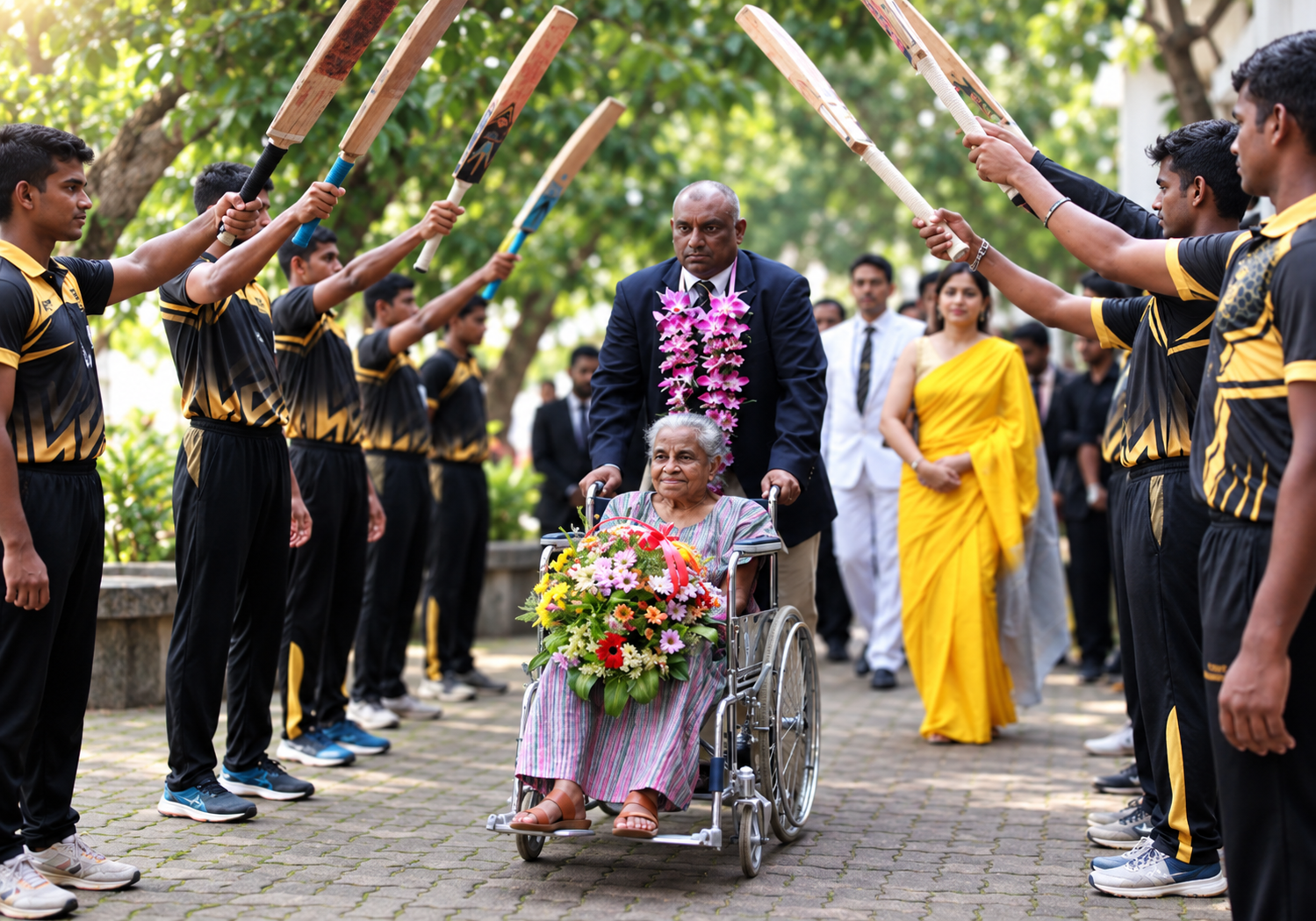 Cricket Bat Guard of Honor