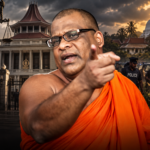 Defiant Monk Amid Police Search