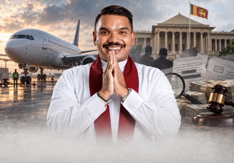 Namal Rajapaksa Aviation Scandal Composite