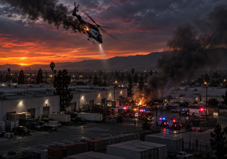 Helicopter Crash Over Industrial District