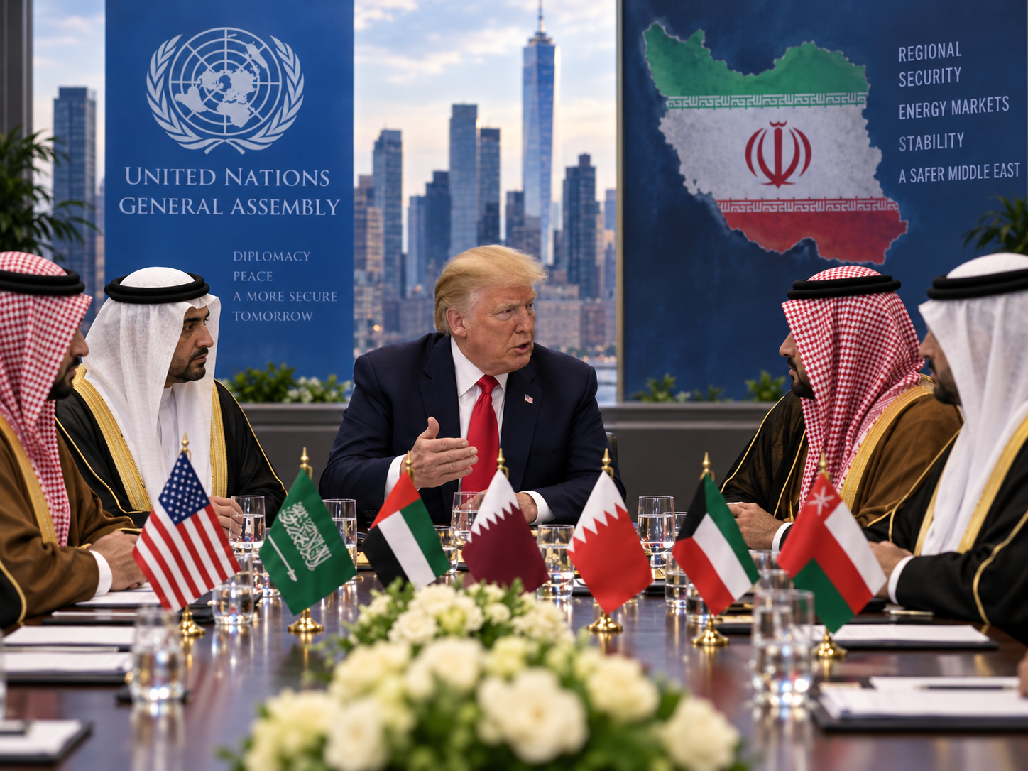 Trump Iran war talks with Gulf leaders during UN meetings in New York
