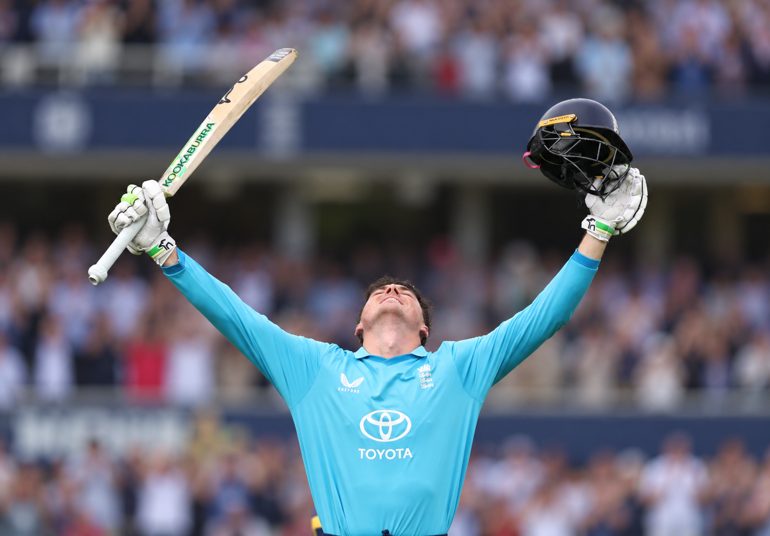David Miller celebrates his century during the South Africa Australia second ODI in Johannesburg.
