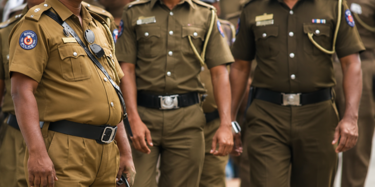 Sri Lanka Police officers as Government prepares redesigned police uniform