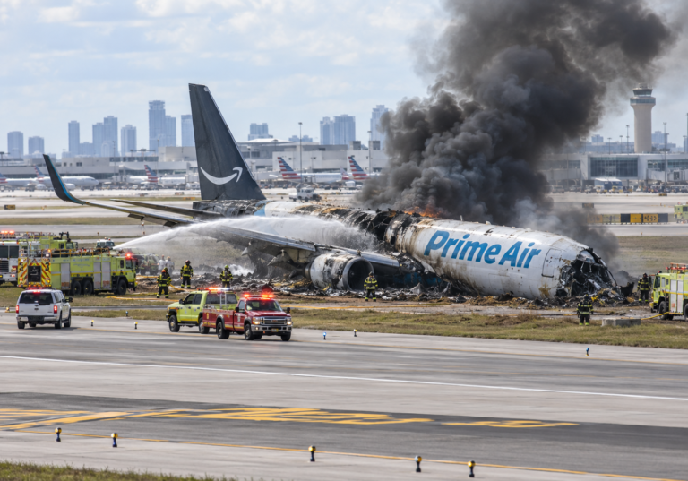 Amazon cargo plane crash involving a Boeing 767 at Miami International Airport