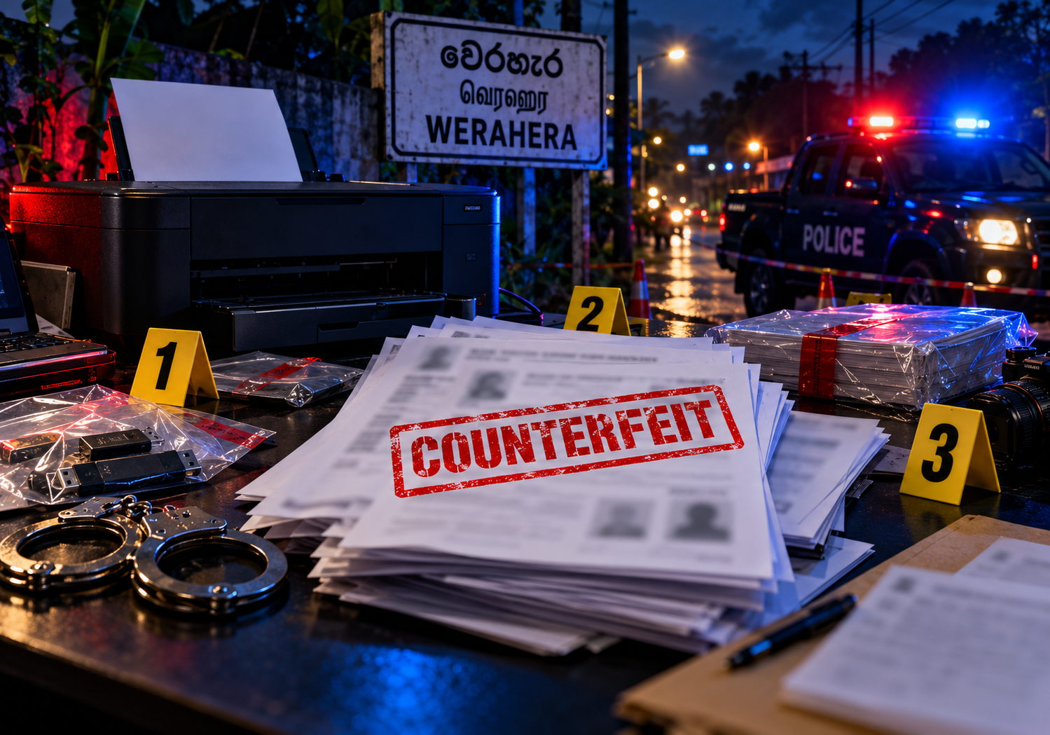 Police investigation into fake driving licences allegedly produced and sold by a couple in Werahera.