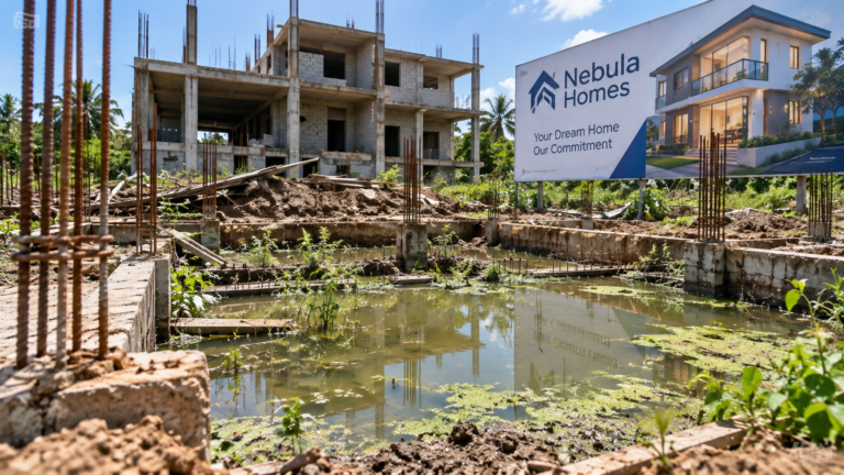 Unfinished construction site linked to Nebula Homes fraud allegations in Sri Lanka