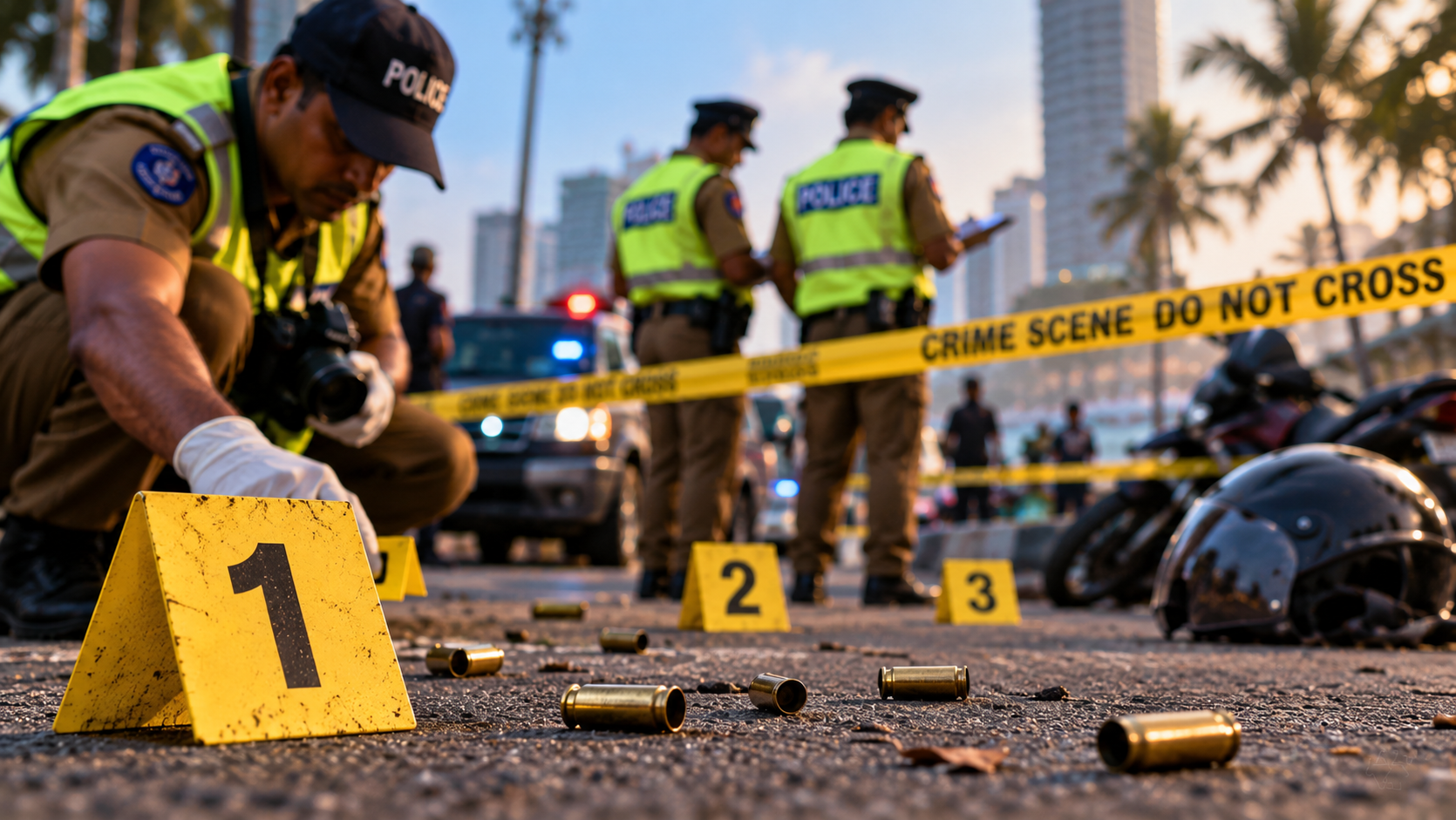 Sri Lanka Police investigation into gang-related shootings and organised crime