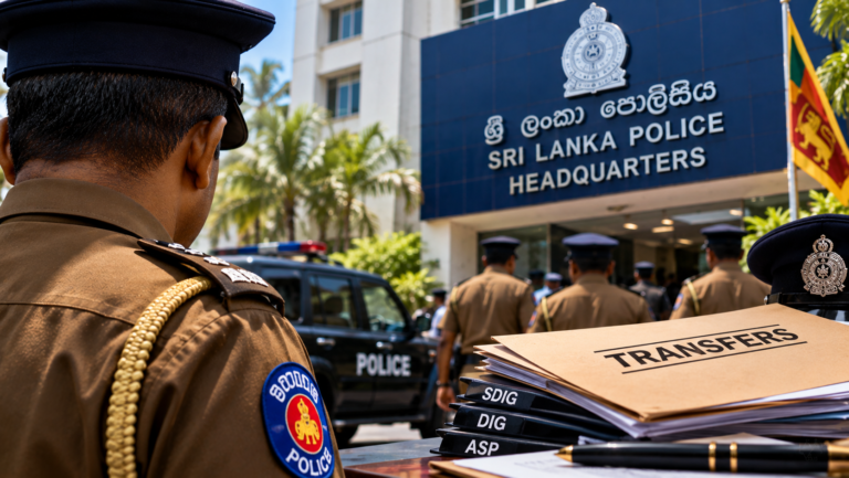 Sri Lanka Police Headquarters amid controversy over senior police transfers