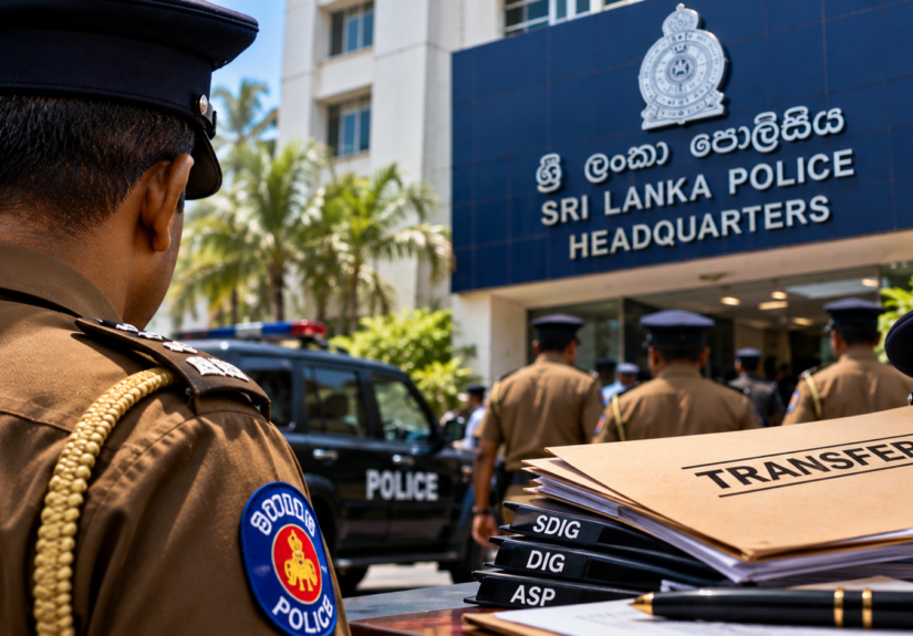 Sri Lanka Police Headquarters amid controversy over senior police transfers