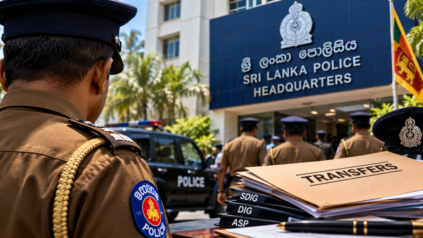 Sri Lanka Police Headquarters amid controversy over senior police transfers