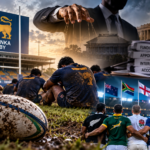 Sri Lankan rugby players representing the wider governance and institutional crisis affecting the sport.