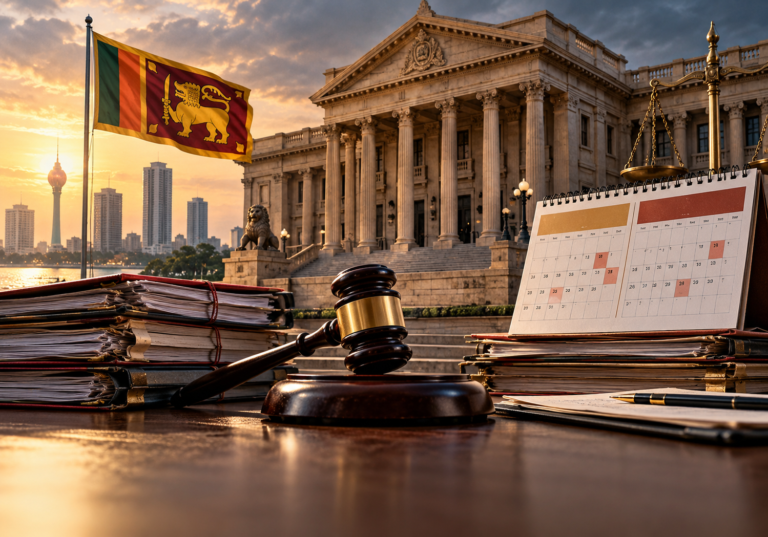 Sri Lanka court calendar showing high-profile political cases scheduled for October and November 2026