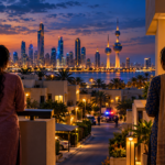 Kuwait City skyline accompanying a report on investigations into the deaths of two Sri Lankan women.